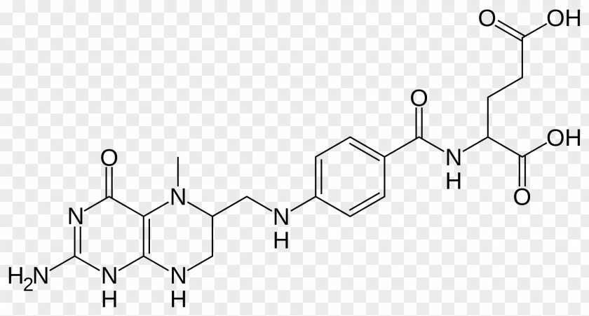 Tetrahydrofolic Acid 10-Formyltetrahydrofolate Dihydrofolic Levomefolic Folinic PNG