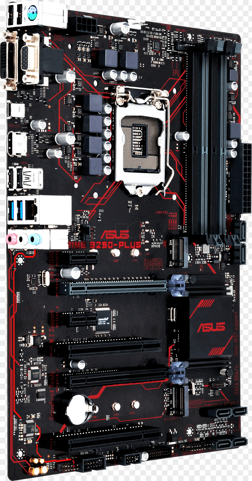 Intel LGA 1151 CPU Socket Asus Prime B250-PLUS Motherboard PNG