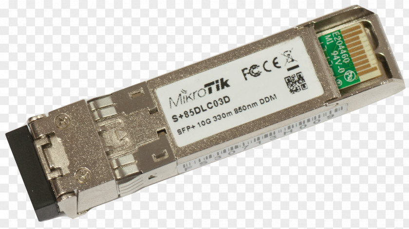 Mikrotik Small Form-factor Pluggable Transceiver MikroTik 10 Gigabit Ethernet SFP+ Multi-mode Optical Fiber PNG