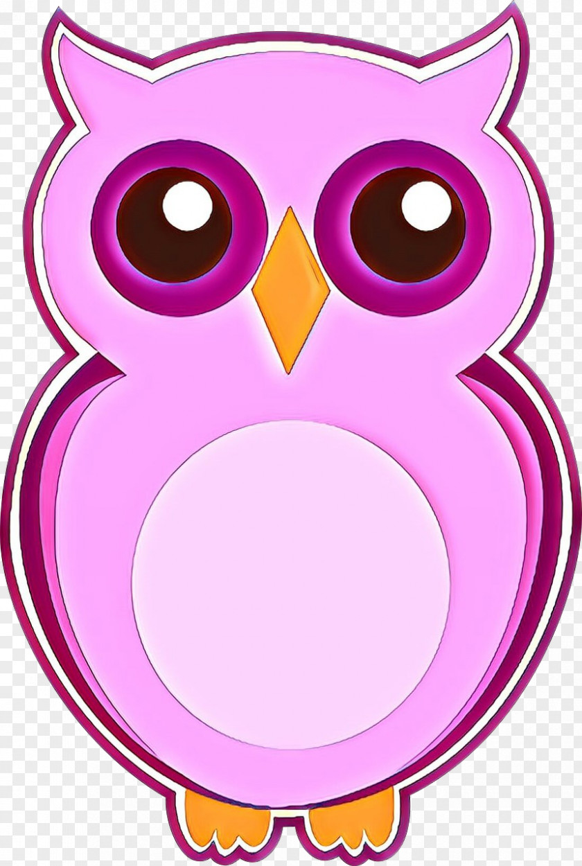 Owl Pink Purple Cartoon Bird Of Prey PNG