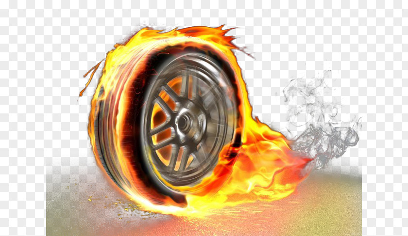 Textured Tire Fire Element PNG tire fire element clipart PNG