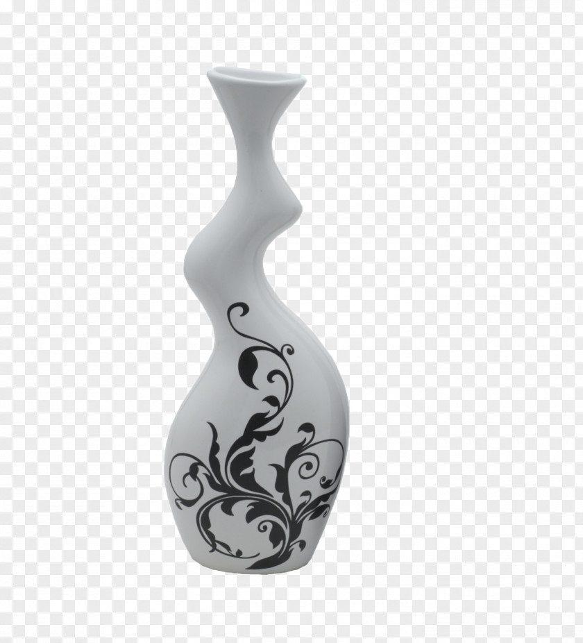 Vase Ceramic Black And White PNG