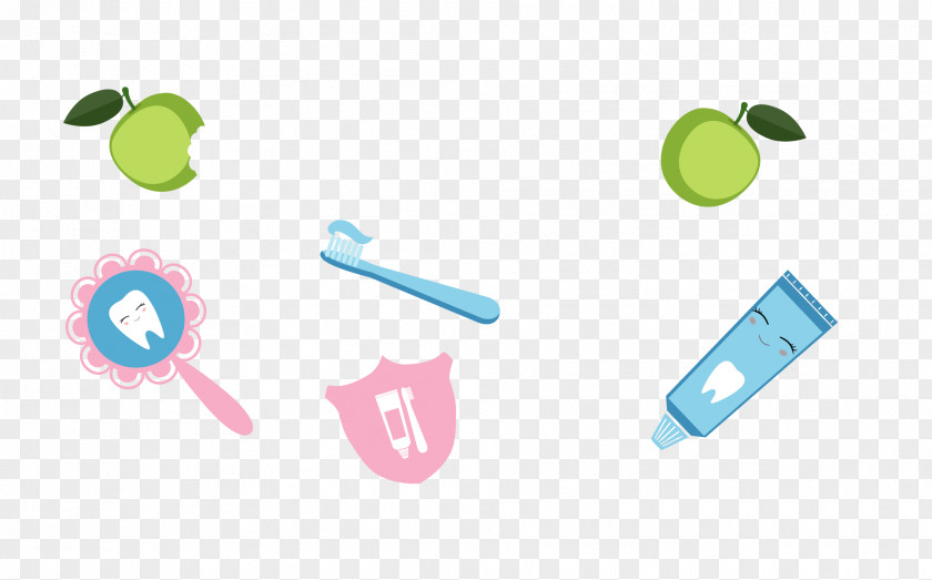 Vector Green Apple Toothbrush Tooth Fairy Dentist Clip Art PNG