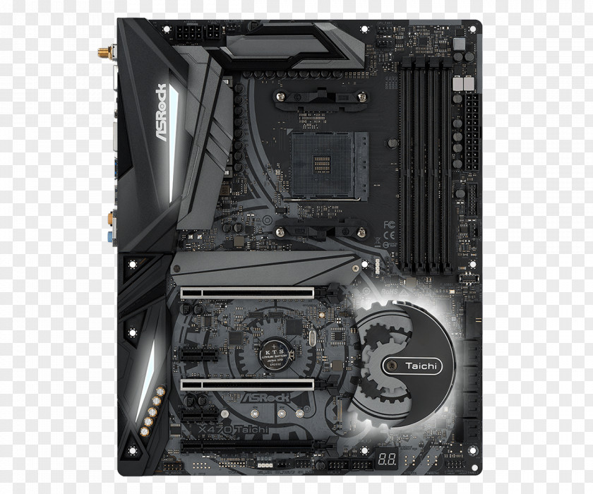 Computer Asrock X470 Taichi AMD Promontory Socket AM4 ATX Motherboard PNG