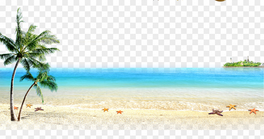 Beach And The Sea Computer File PNG
