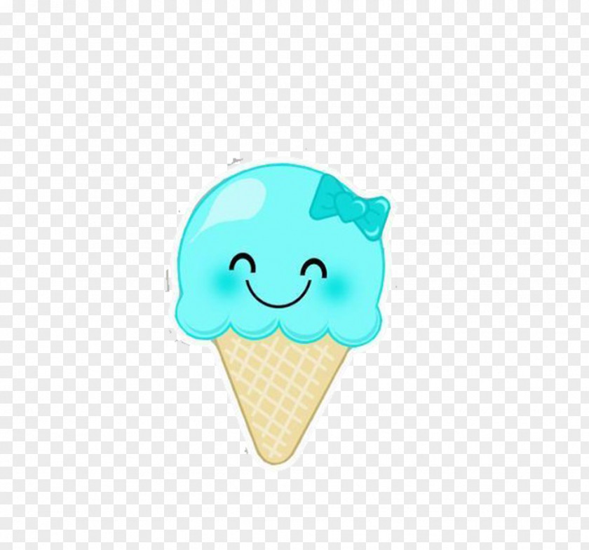 Cartoon Ice Cream Cone Shoelace Knot PNG