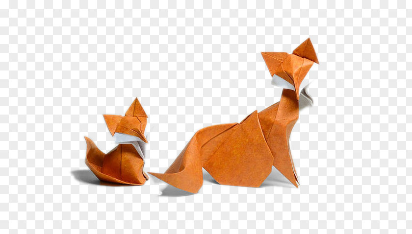 Origami Fox Paper Wet-folding Yoshizawau2013Randlett System PNG