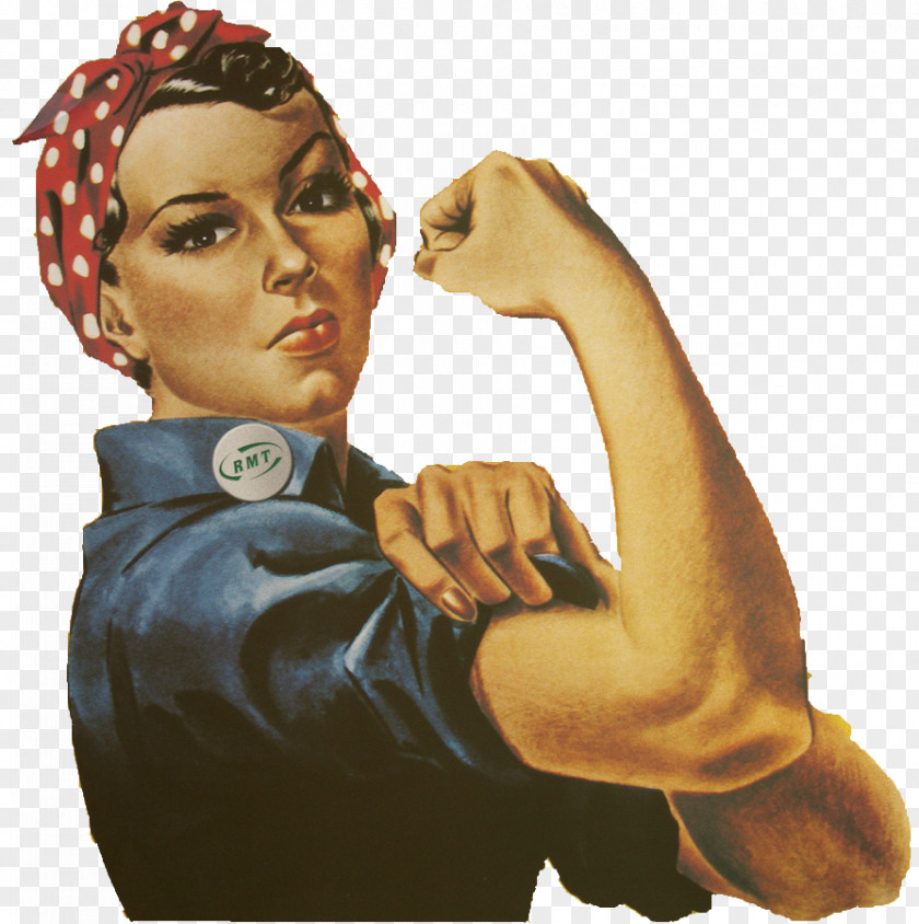 Strong Geraldine Doyle We Can Do It! Rosie The Riveter Poster Woman PNG