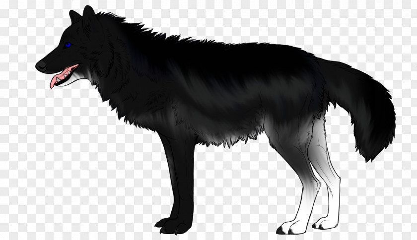 Wolfdog Black Wolf White PNG