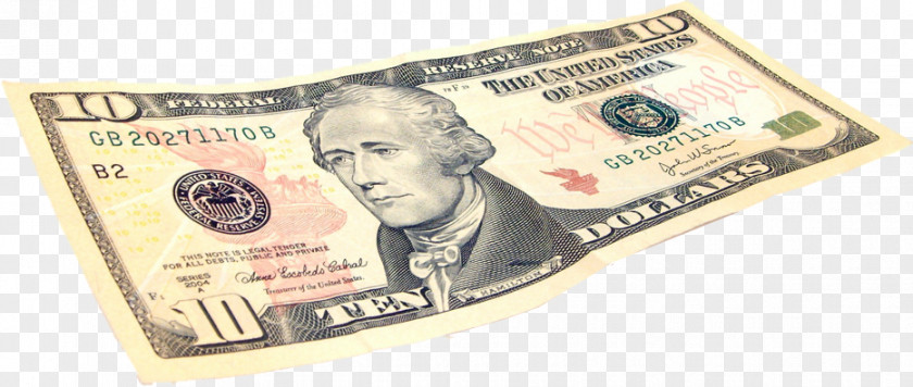 Banknote United States Ten-dollar Bill Dollar One-dollar Money PNG