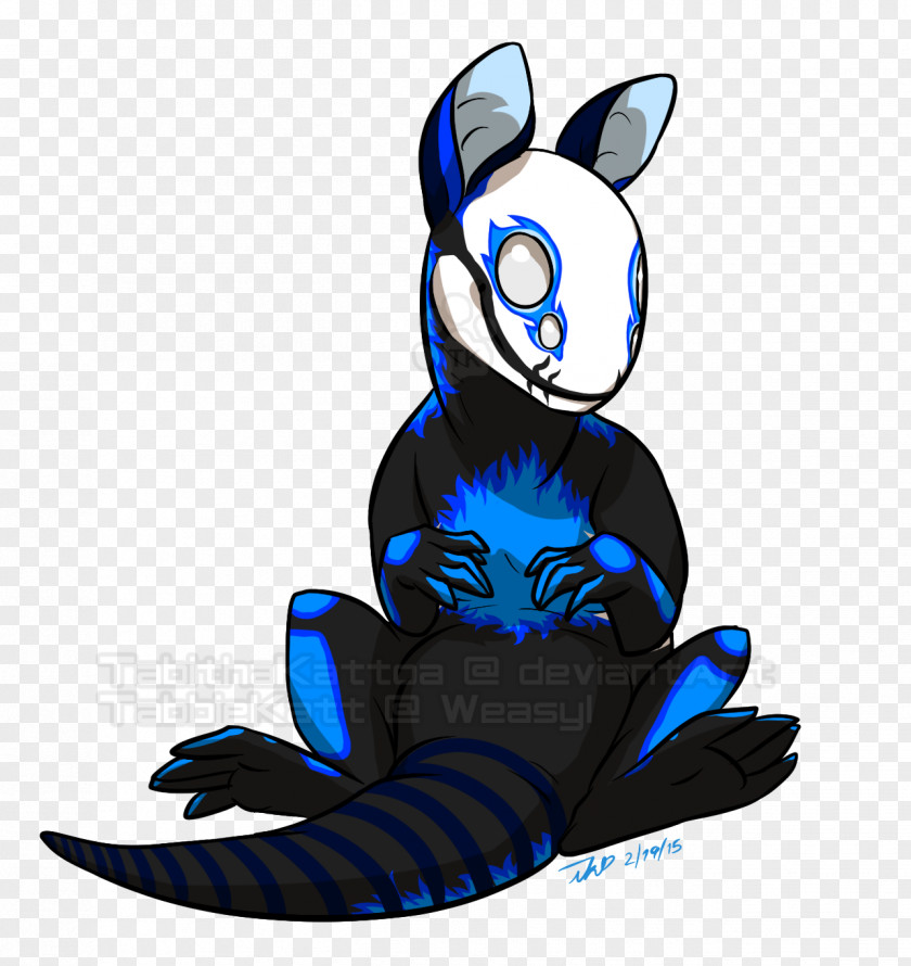 Cat Clip Art Illustration Cobalt Blue PNG