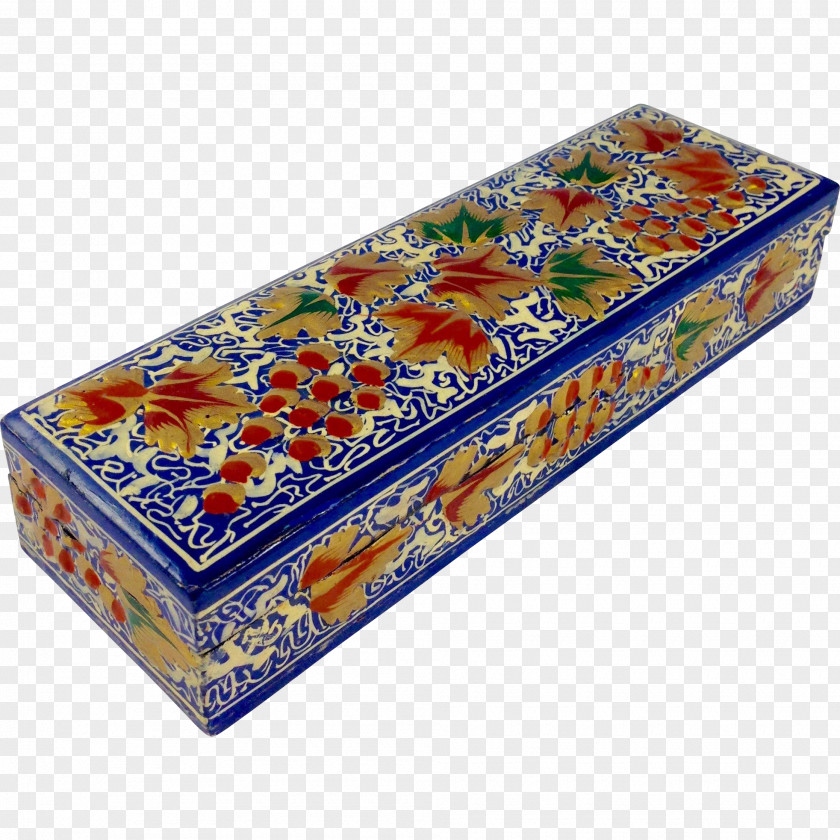 Hand Painted Flower Decorative Box Rectangle PNG