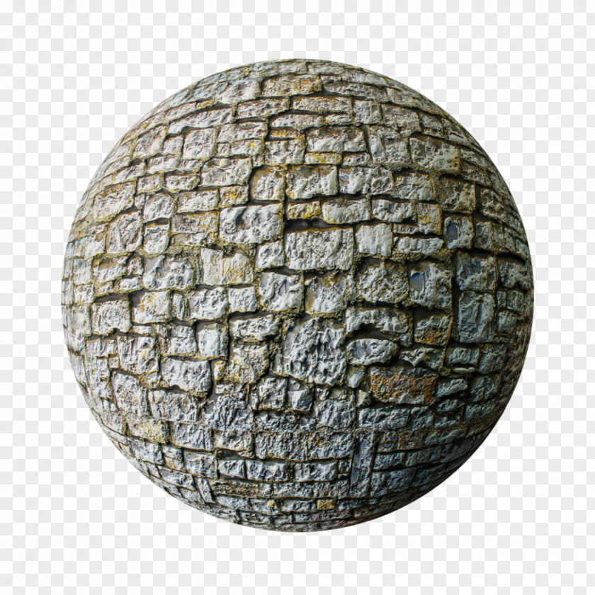 Metal Rock Pattern Sphere PNG