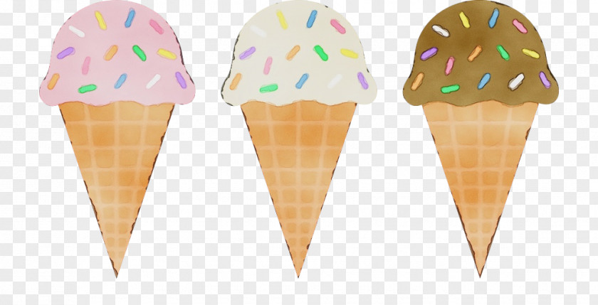 Vanilla Dairy Ice Cream Cone Background PNG