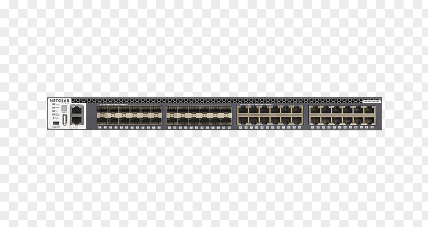 Vine Storage NETGEAR M4300-24X24F 48x10G 24x10GBASE-T 24xSFP+ Stackable Switch For Server Aggregation Core (XSM4348S-100NES) 10 Gigabit Ethernet Network ProSAFE M4300-8X8F PNG
