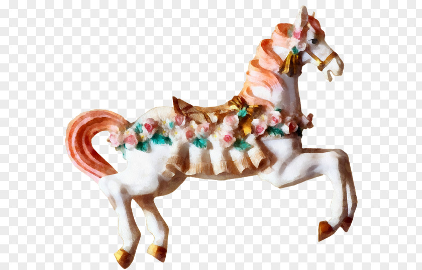 Carousel Mustang Halter Amusement Ride Christmas Ornament Mane PNG