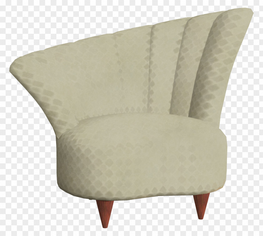 Sofa Chair Club Couch Angle Khaki PNG