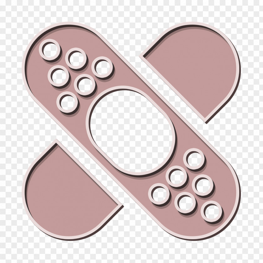 Band Aid Forming A Cross Mark Icon Medical Medicine PNG
