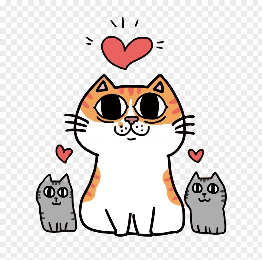 Cat Vector Cartoon Illustration PNG