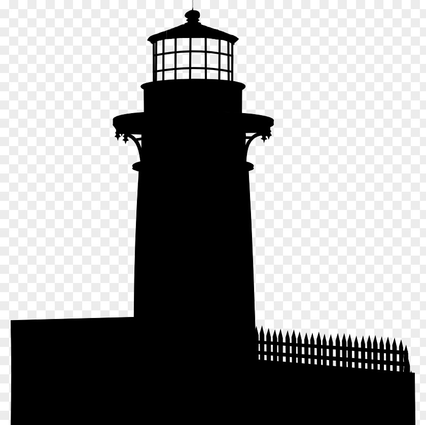 M Lighthouse Silhouette FontPreserver Cartoon Black & White PNG