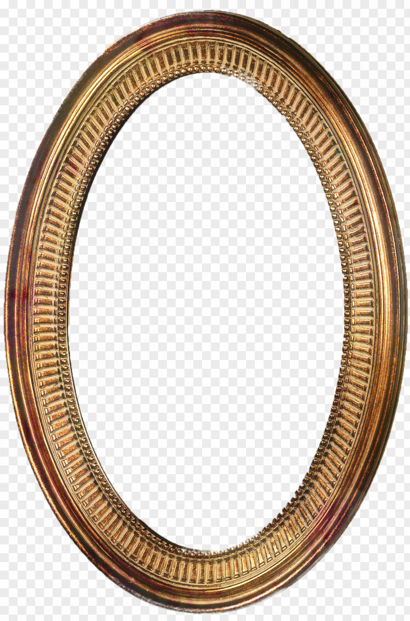 Picture Frame Brass Circle Background PNG