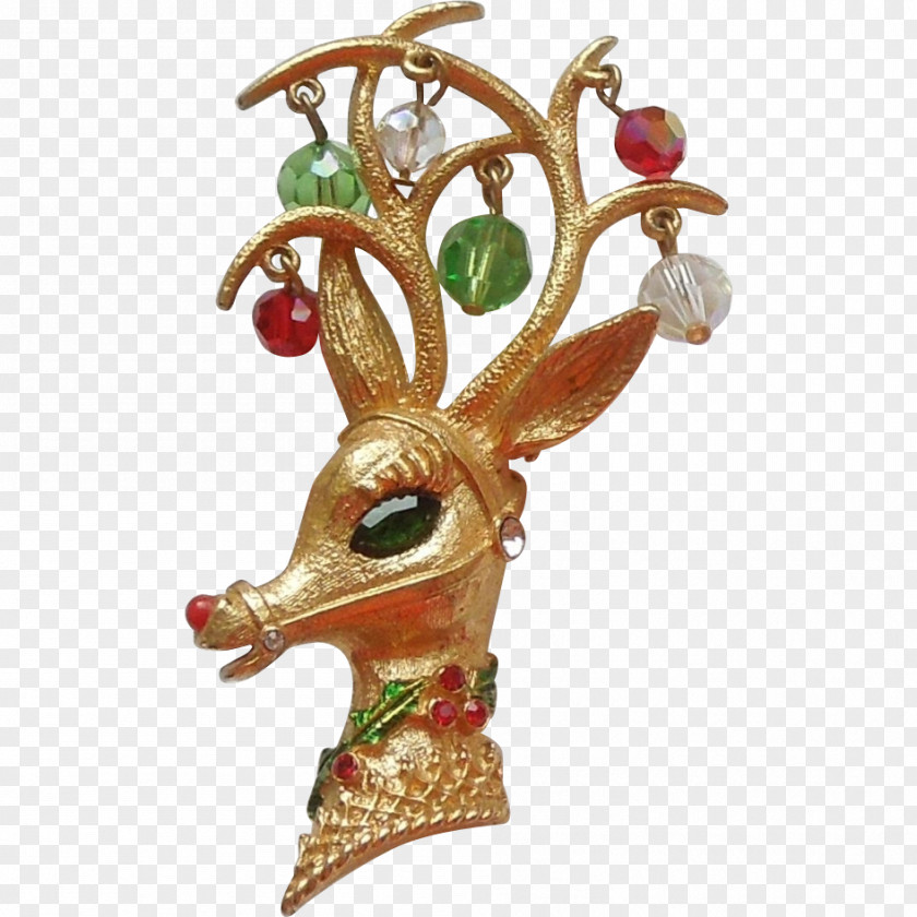Reindeer Rudolph Christmas Pin Jewellery PNG