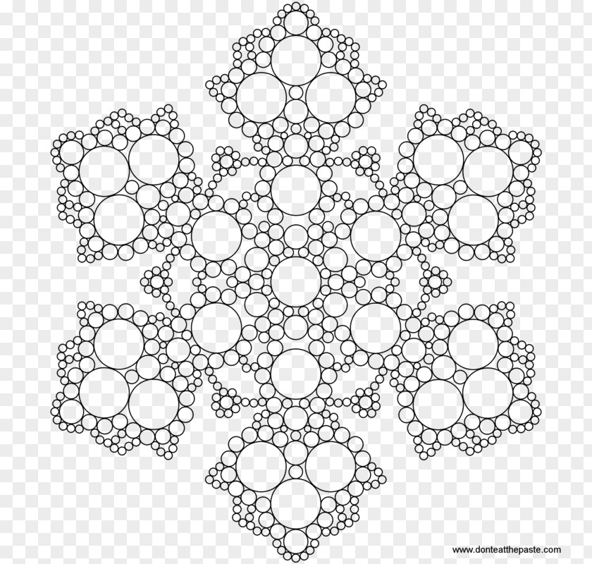 Snowflake Coloring Book Mandala Child PNG