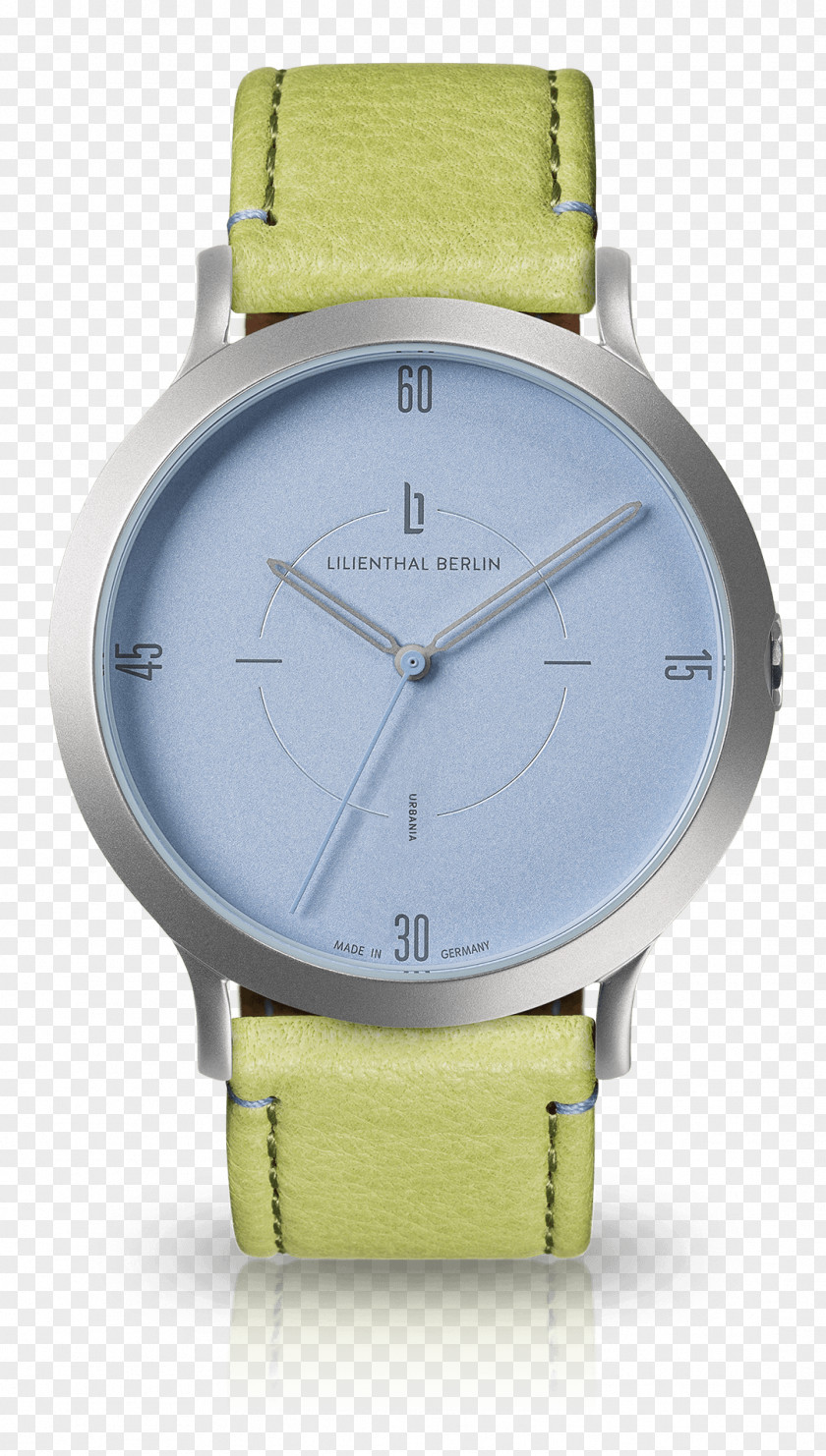 Watch Lilienthal Berlin Leather Strap Silver PNG