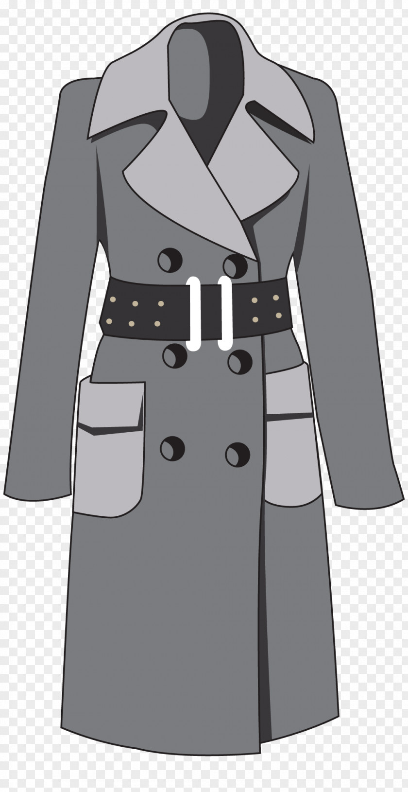 Winter Long Section Of Women Windbreaker Jacket Trench Coat Overcoat Clothing PNG
