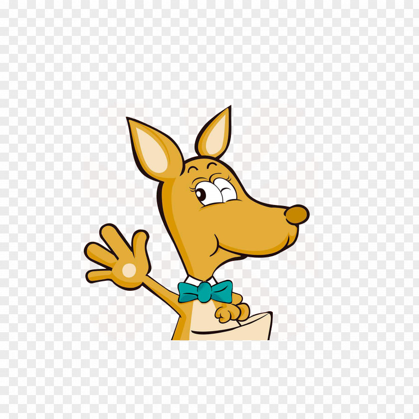 A Kangaroo With Wink Cartoon PNG