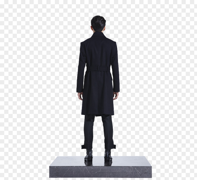 Korean Style Tuxedo M. Overcoat Trench Coat PNG