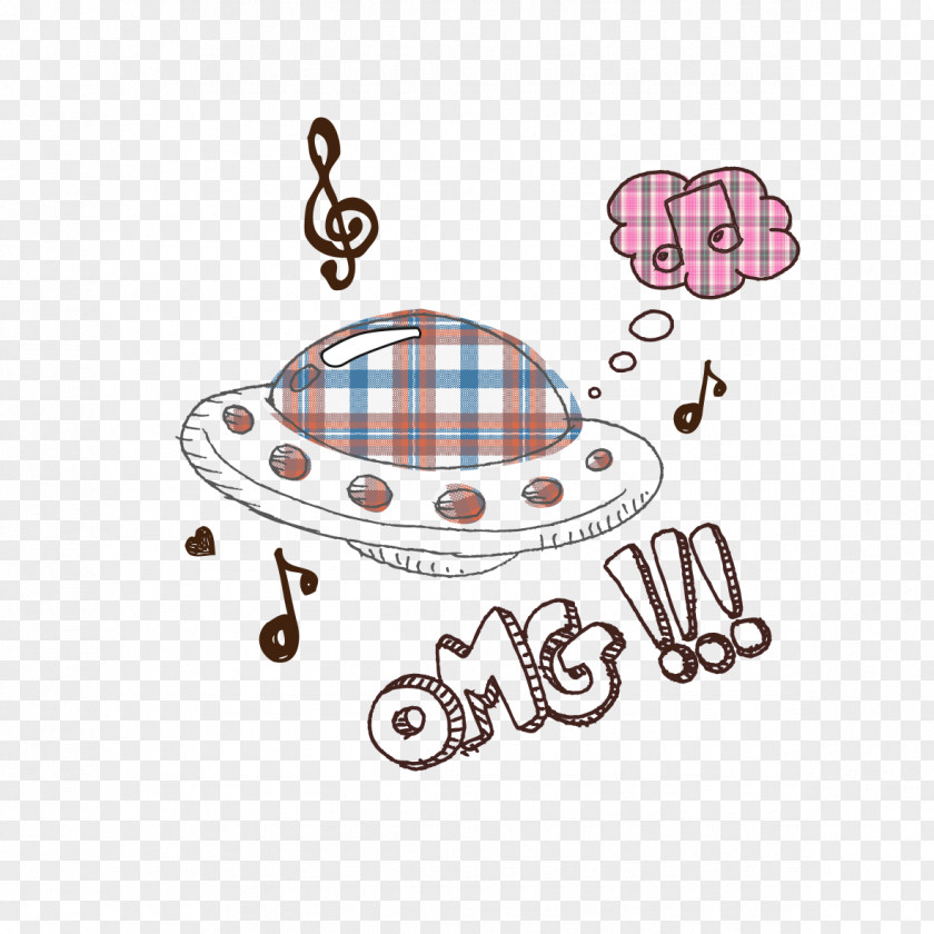 UFO Cartoon Image Pattern Unidentified Flying Object Saucer PNG