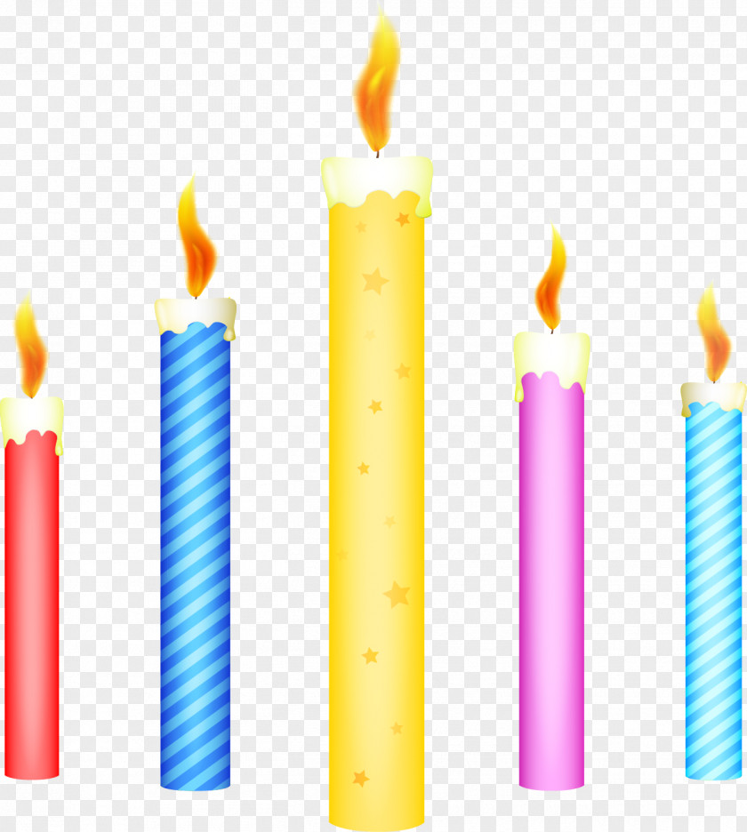Vector Candle Yellow PNG