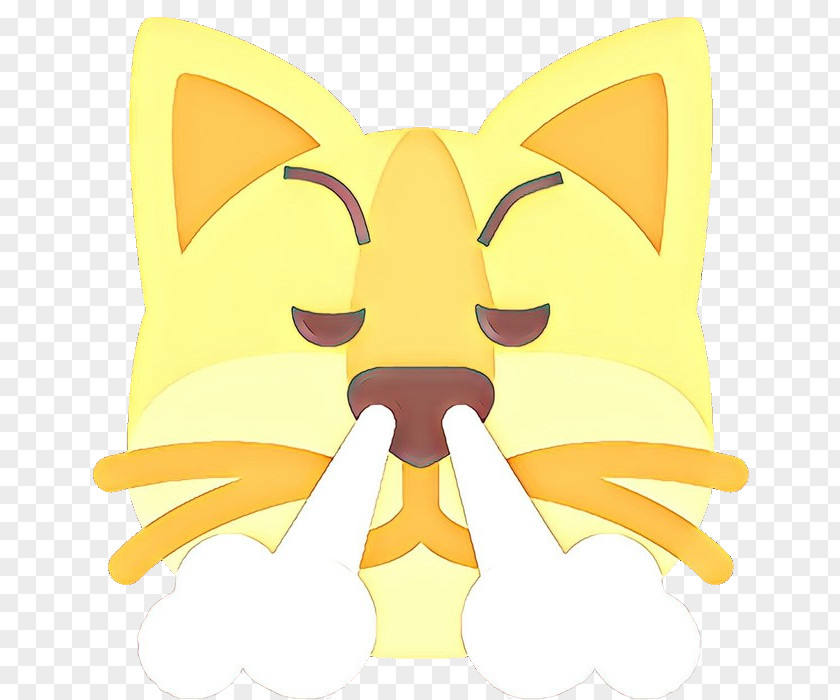 Whiskers Fox Cartoon Facial Expression Yellow Nose Head PNG