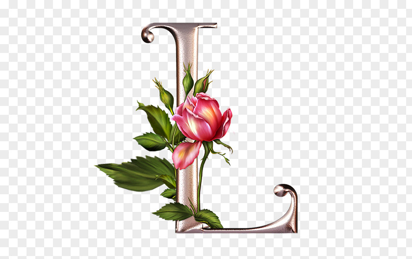 Cages Lettering Alphabet Flower Rose PNG