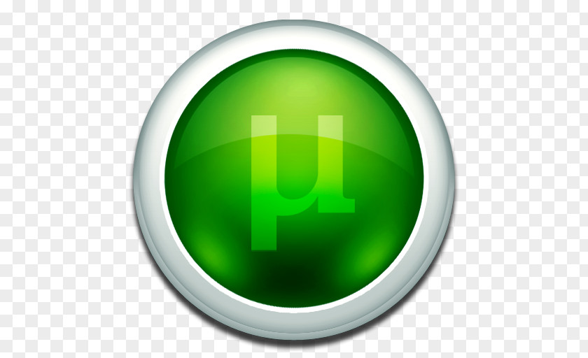 Green Utorrent Icon Circle Font PNG
