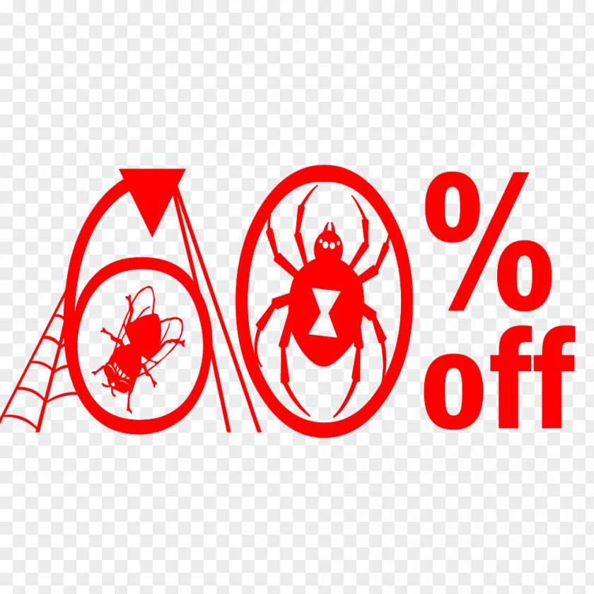 Halloween Sale 60% Off Discount Tag. PNG