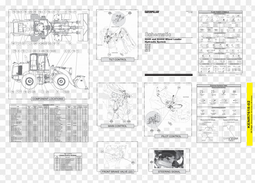 Tractor Caterpillar Inc. John Deere Wiring Diagram Hydraulics Schematic PNG