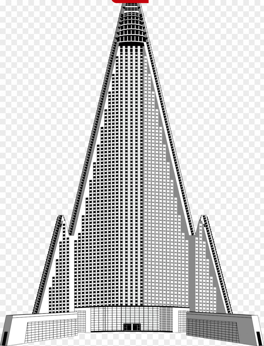 Vector Building Black And White Skyscraper High-rise Architecture PNG