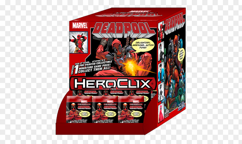 Deadpool HeroClix Booster Pack Marvel Comics Superhero PNG
