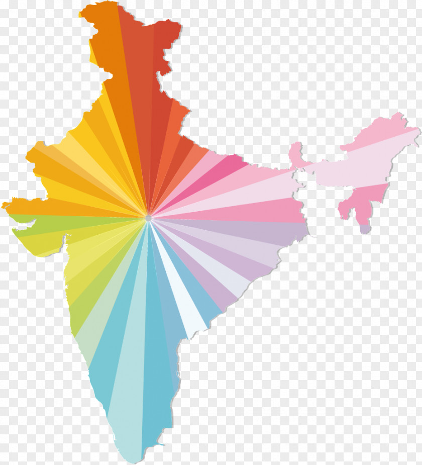 India States And Territories Of Vector Map PNG