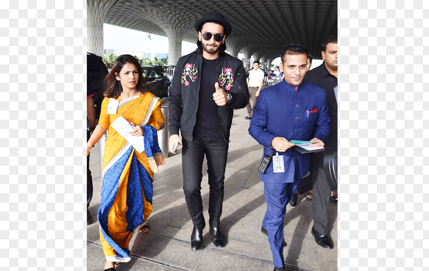 Ranveer Singh Airport Fashion Suit Outerwear Uniform PNG