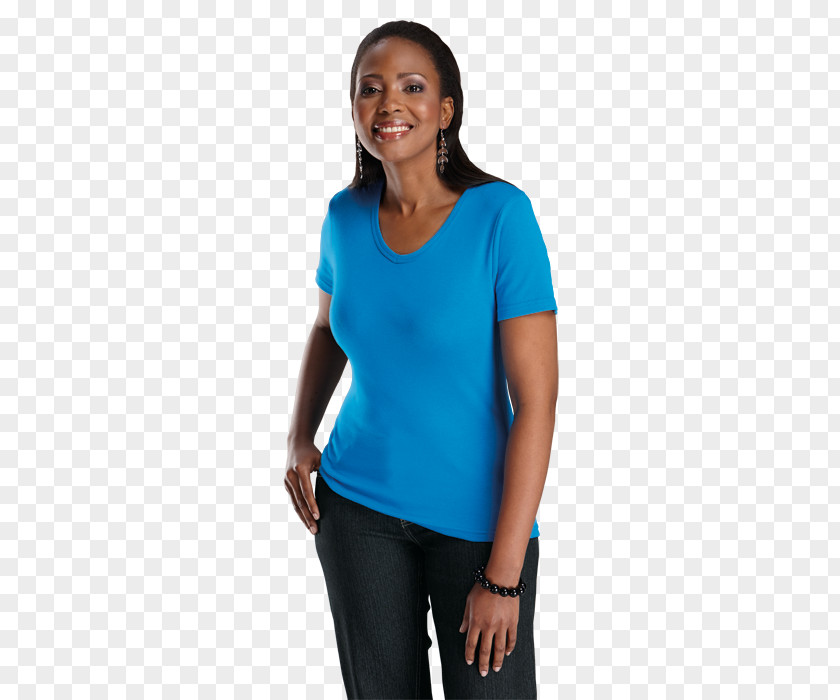 T-shirt Sleeve Shoulder Blouse Turquoise PNG