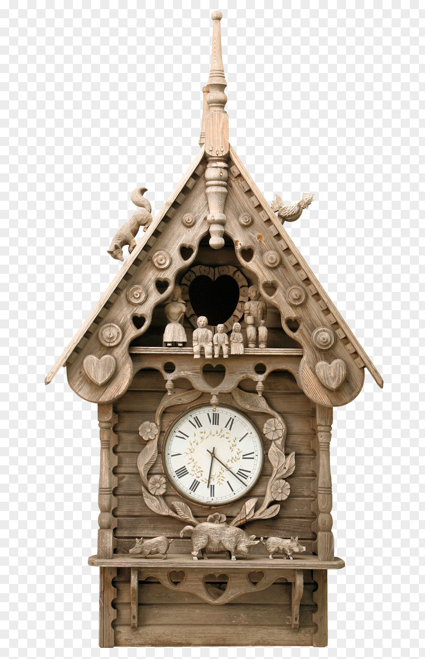 Brown Pattern Creative Clock Prague Astronomical Black Forest Cuckoo Mantel PNG