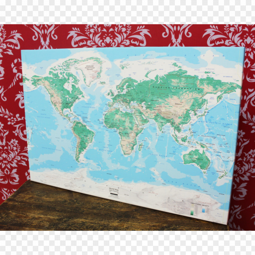 World Map Painting Picture Frames PNG