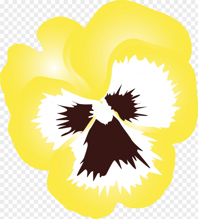 Yellow Plant Flower Pansy Violet Family PNG