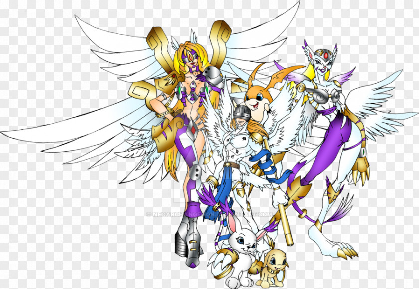 Digimon Angemon Gatomon Patamon Seraphimon World PNG