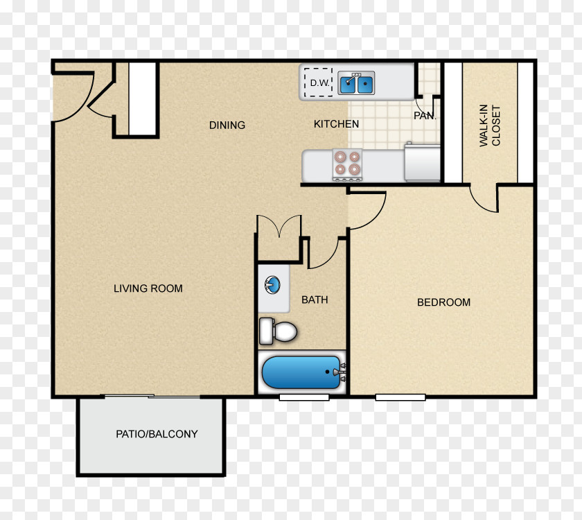 Bed Plan Floor Studio Apartment House PNG