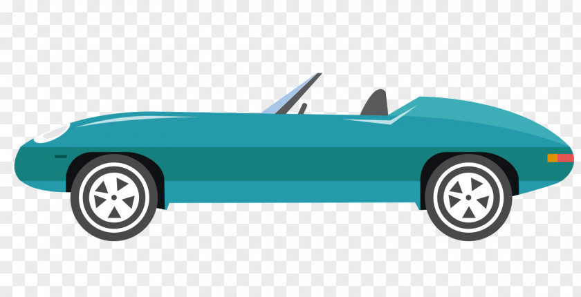 Blue Sports Car Vector Automotive Design PNG