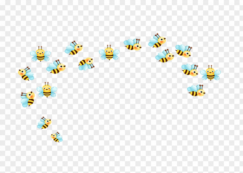 Floating Bees Bee Apis Florea Drawing Animation PNG